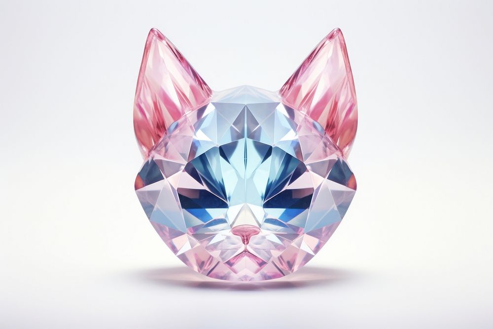Cat head gemstone crystal jewelry.