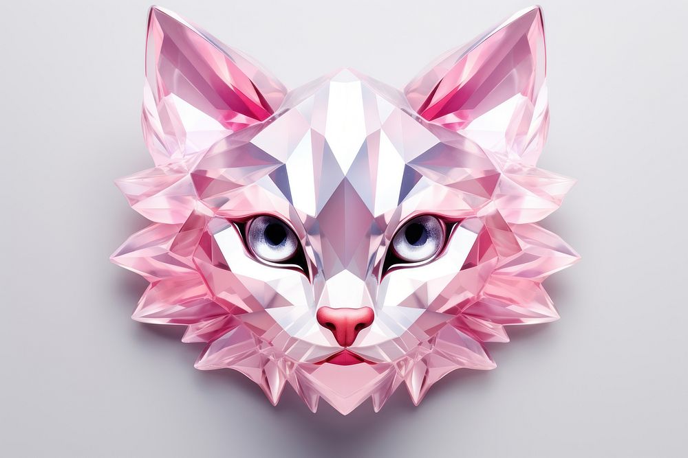 Cat head origami art creativity.