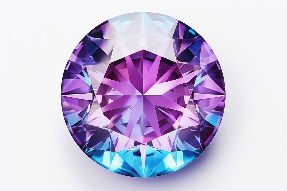 Circle gemstone amethyst crystal.