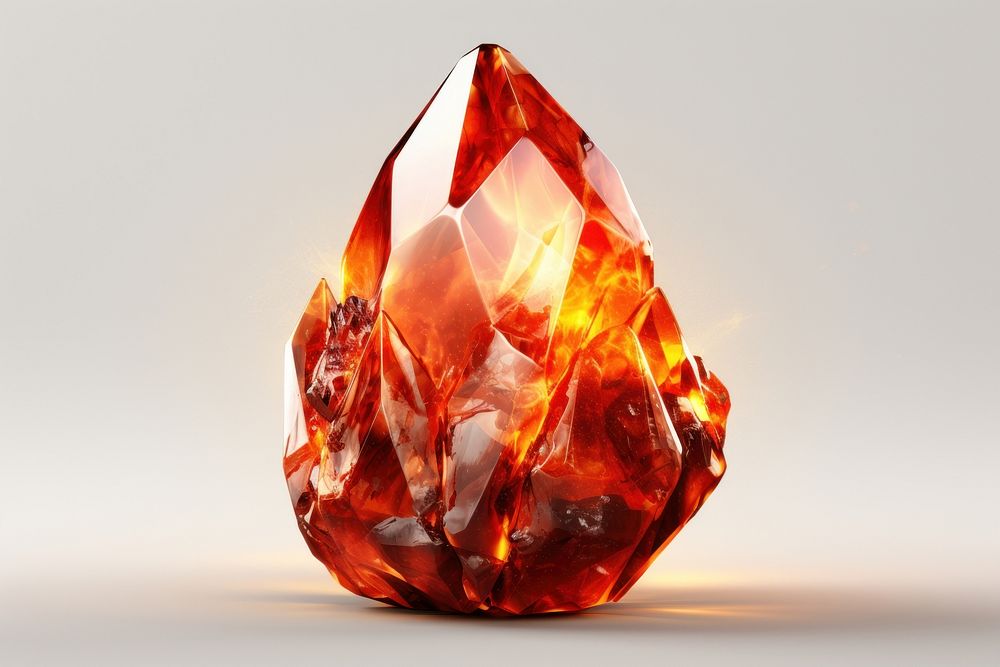 Fire shape gemstone jewelry crystal.