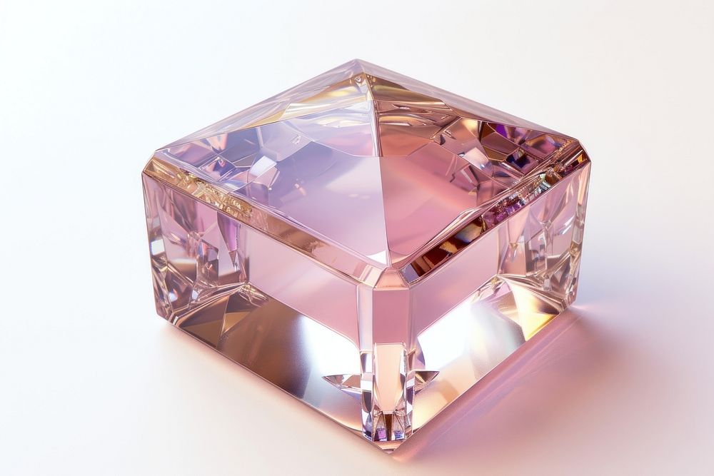 Gift box shape gemstone crystal jewelry.