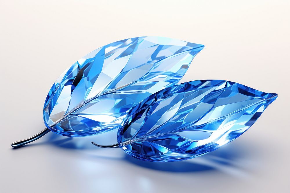 Leaf blue gemstone crystal jewelry.