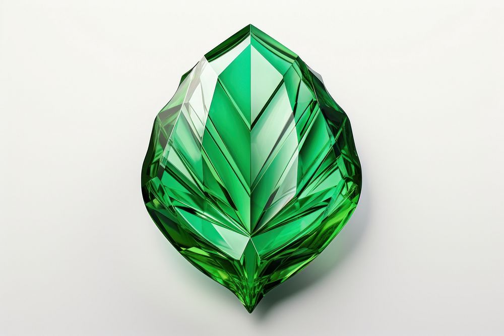 Leaf shape gemstone jewelry emerald.
