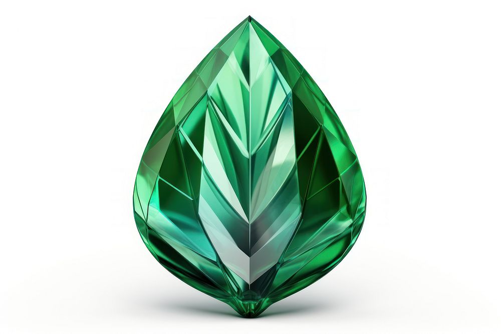 Leaf shape gemstone jewelry emerald.