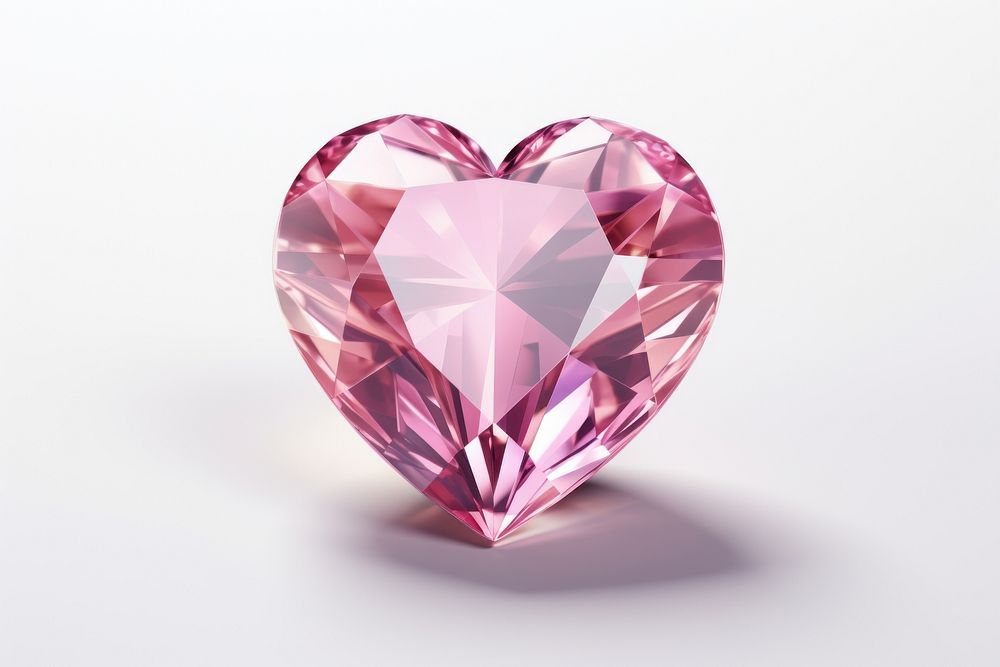 Pink heart gemstone jewelry diamond.