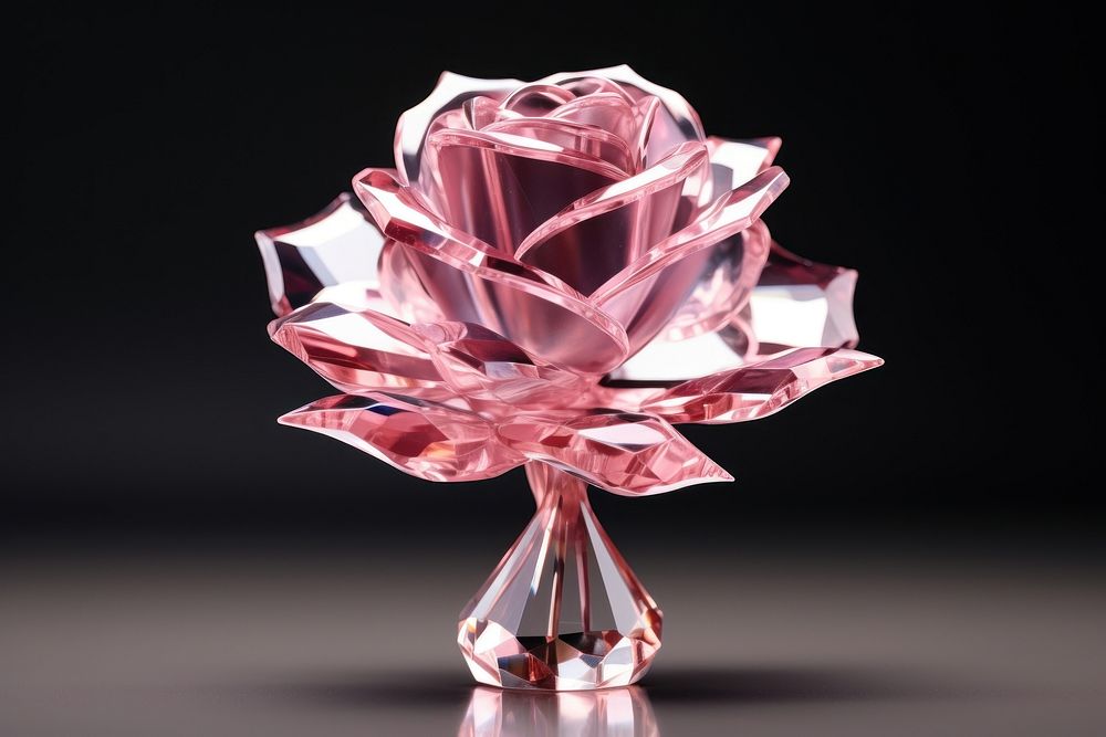 Pink rose gemstone crystal jewelry.