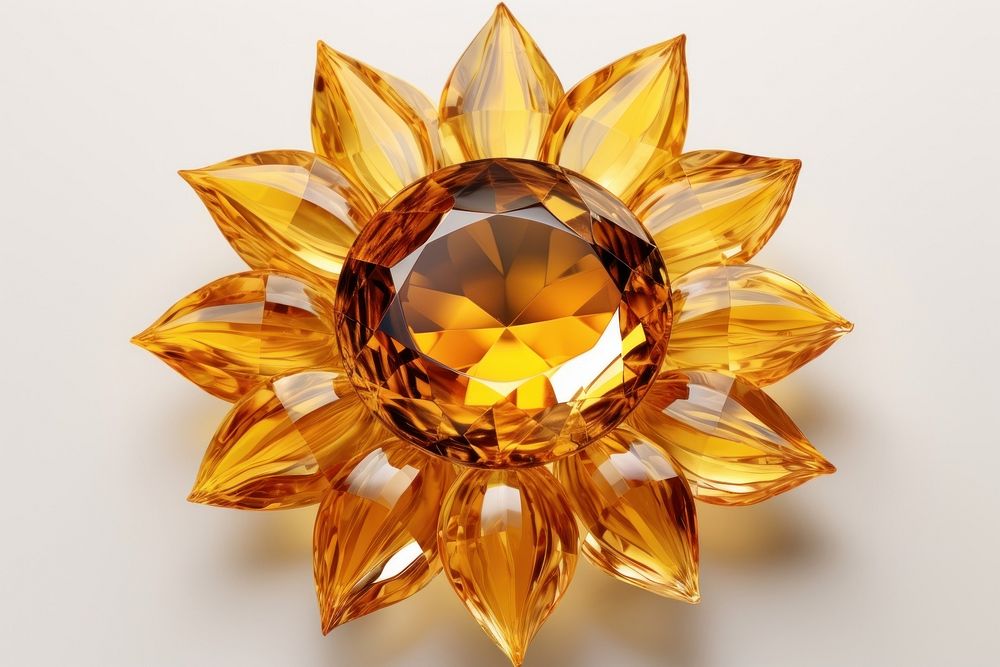 Sunflower shape gemstone jewelry diamond.