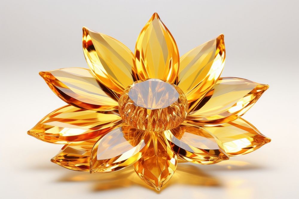 Sunflower shape gemstone crystal jewelry.