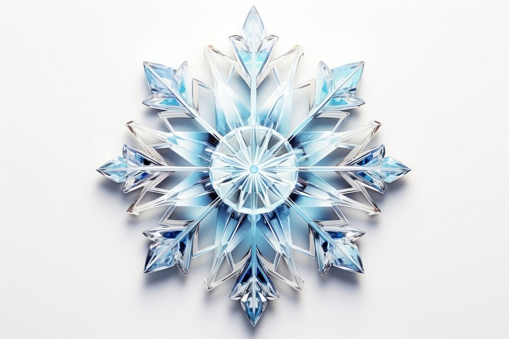 Snowflake shape gemstone jewelry brooch.