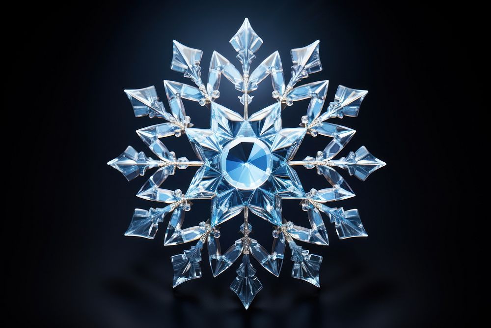 Snowflake shape gemstone crystal jewelry.