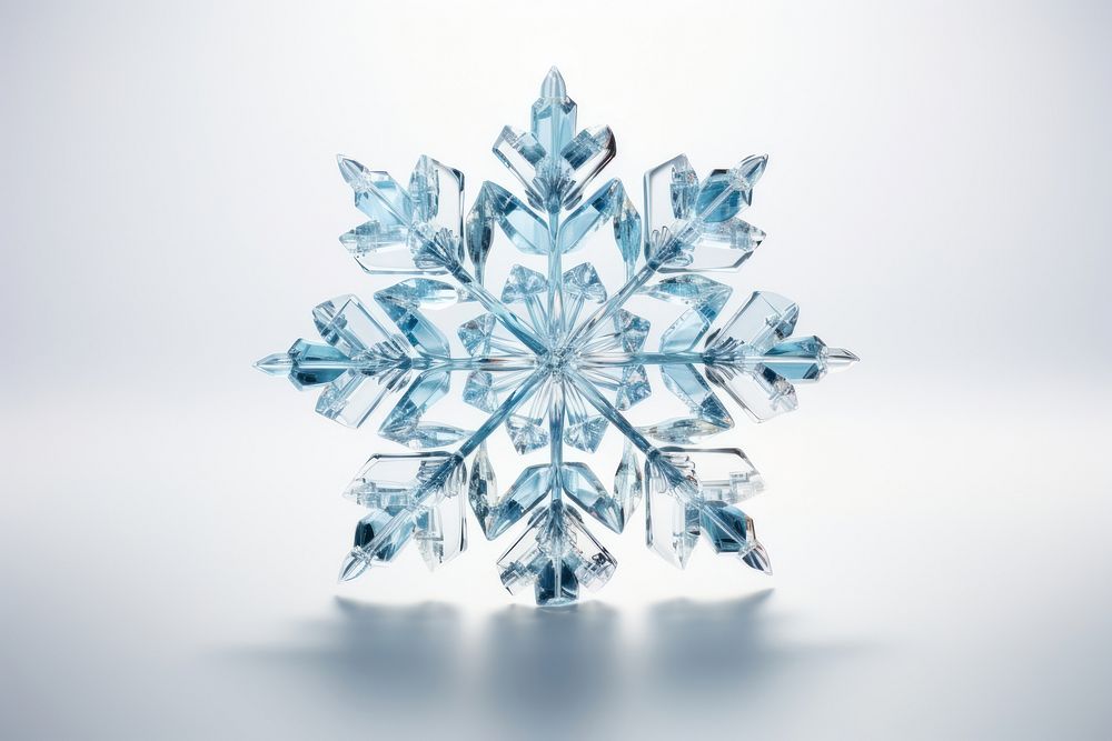 Snowflake shape crystal nature white.