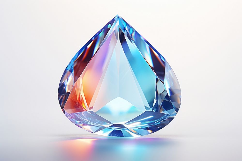 Water drop shape gemstone crystal jewelry.