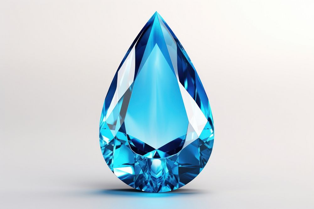 Water drop shape gemstone crystal jewelry.
