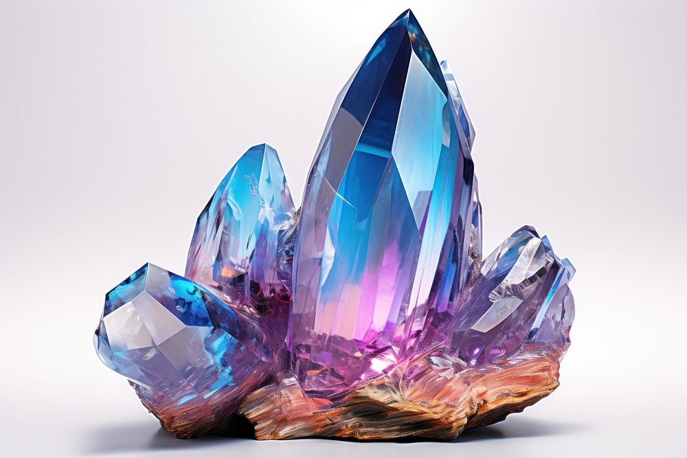 Water gemstone crystal amethyst.