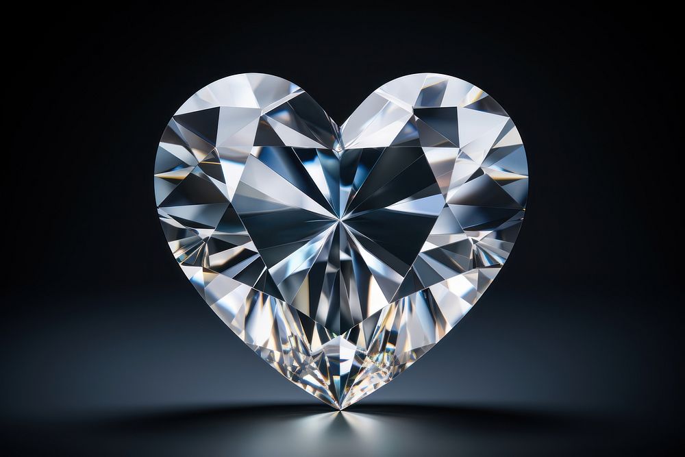 White heart gemstone diamond jewelry.