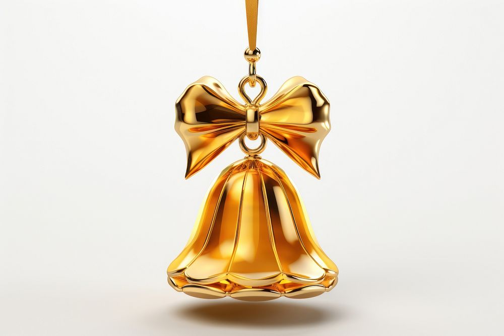 Yellow Christmas bell christmas jewelry gold.