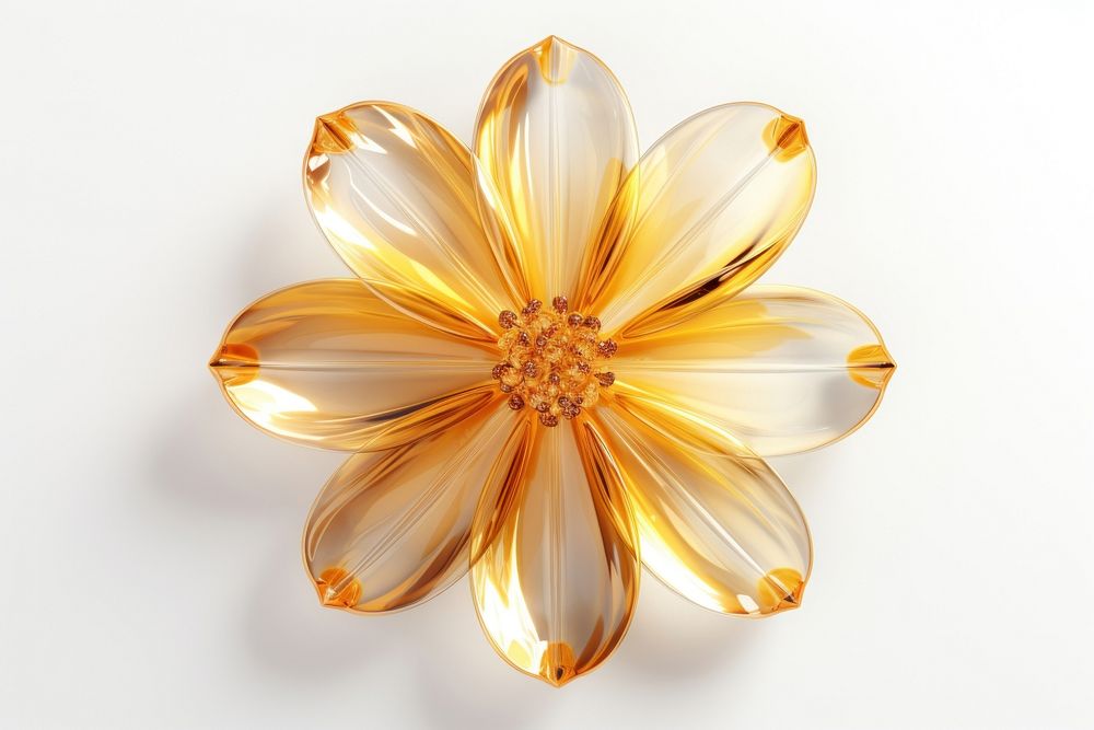 Yellow daisy jewelry flower brooch.