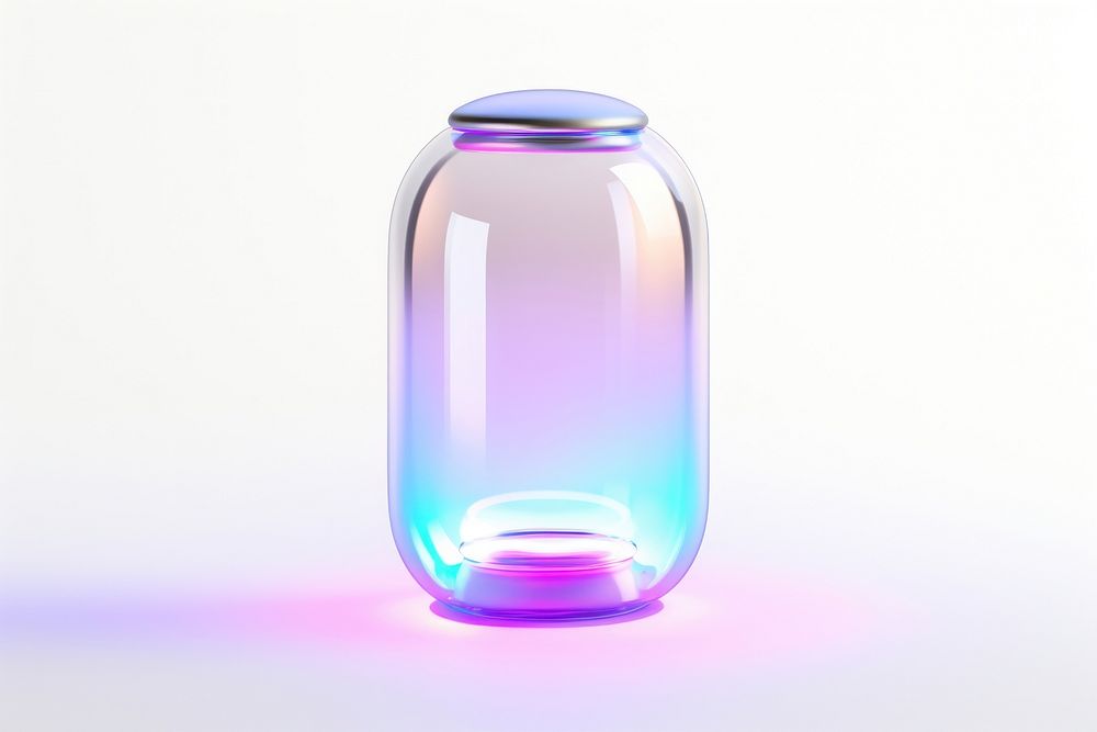Capsule glass bottle vase.