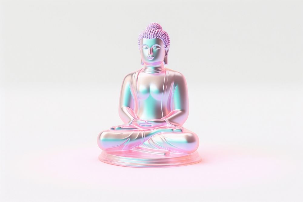Buddha white background representation spirituality.