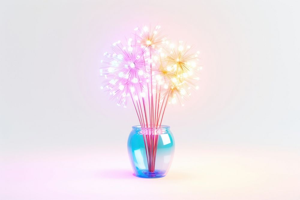 Fireworks flower plant vase.