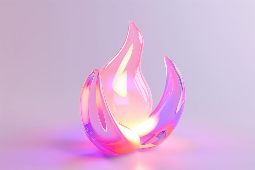 Flame icon purple light petal.