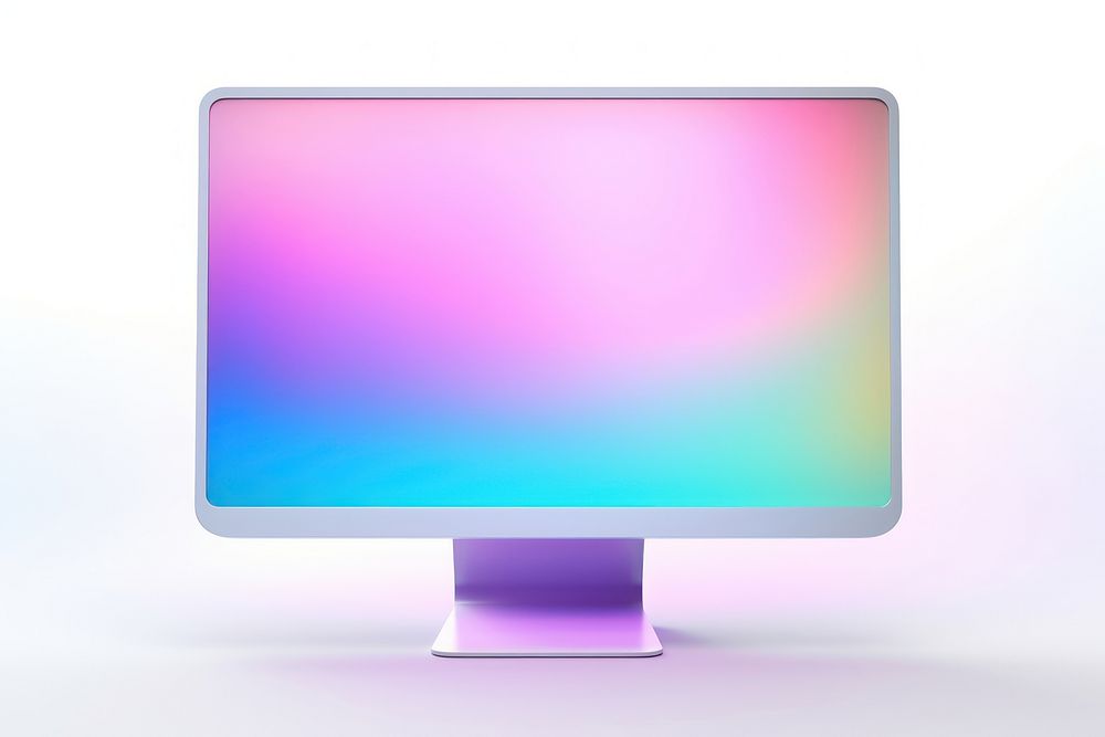 Computer desktop screen white background electronics.