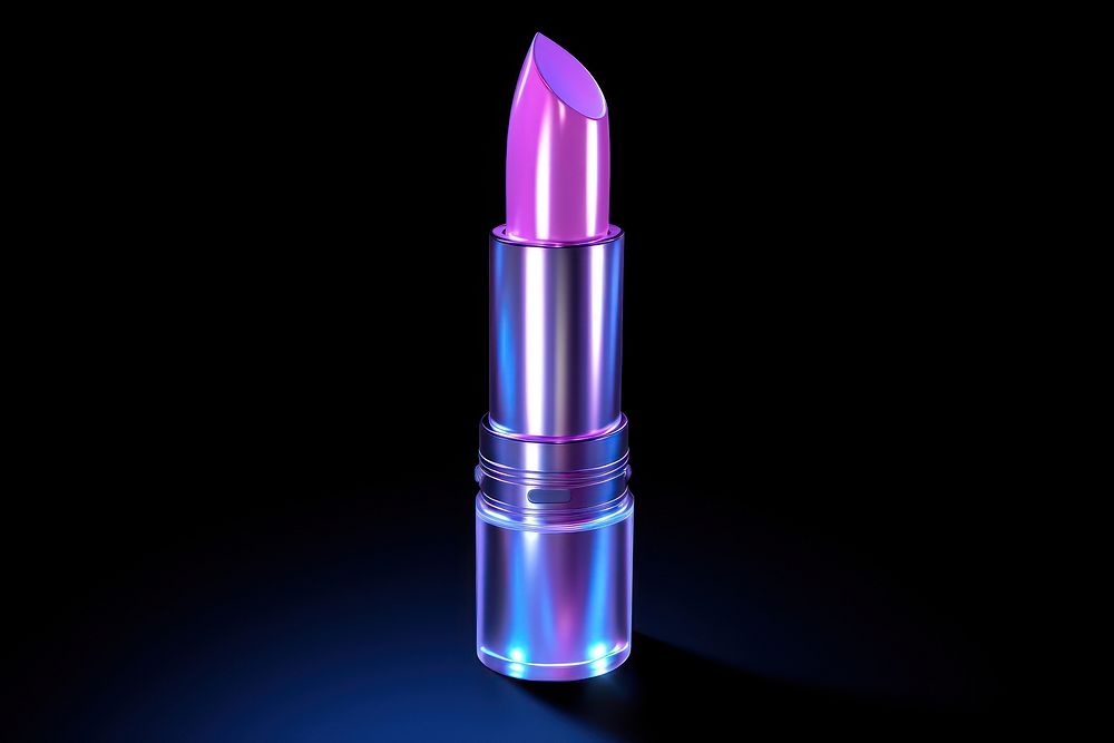 Lipstick illuminated cosmetics darkness.