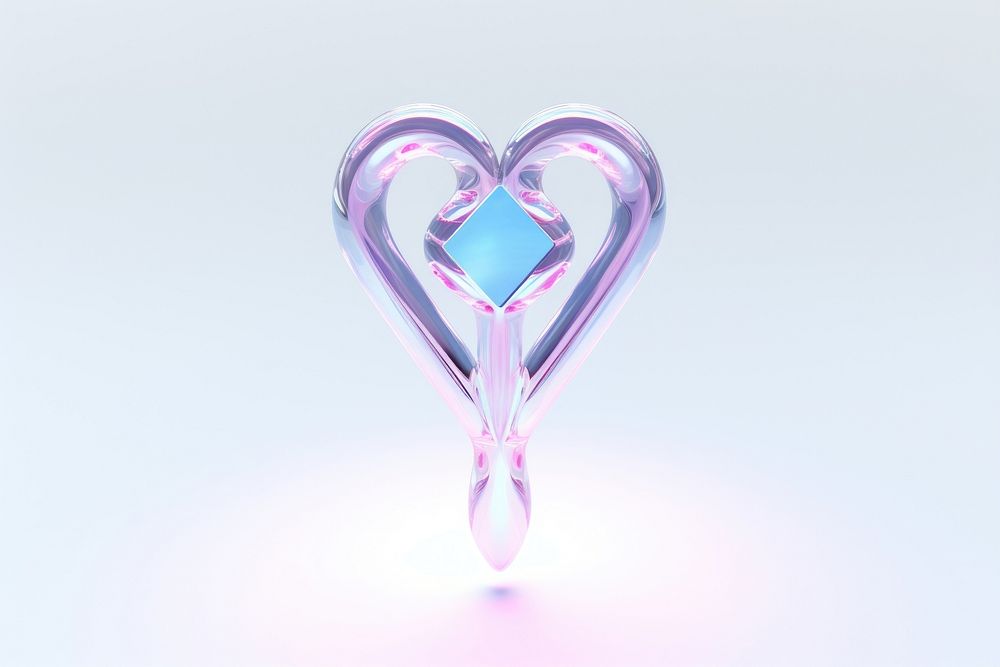 Medical symbol jewelry heart illuminated.