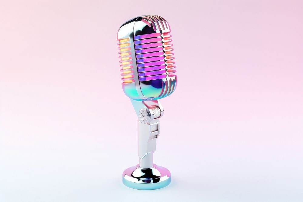 Microphone white background technology toothbrush.