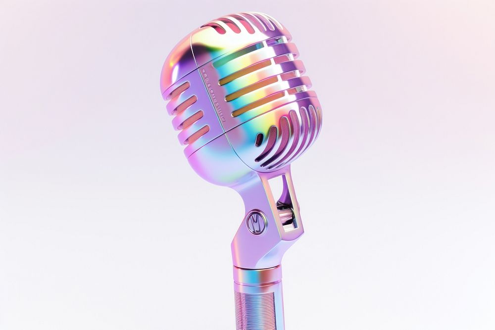 Microphone white background performance technology.