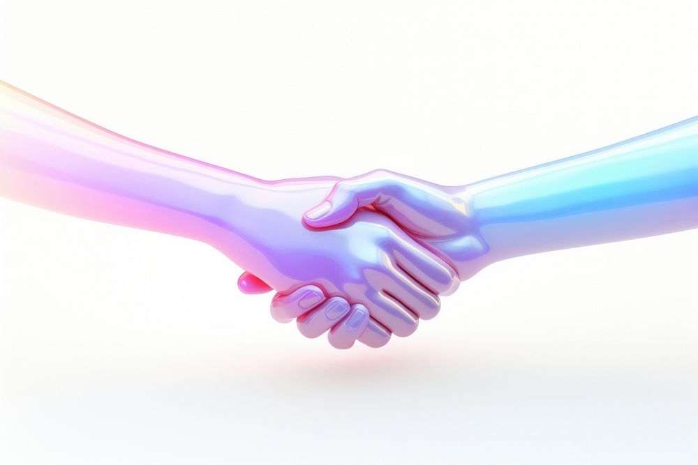 Shake hand handshake white background togetherness.