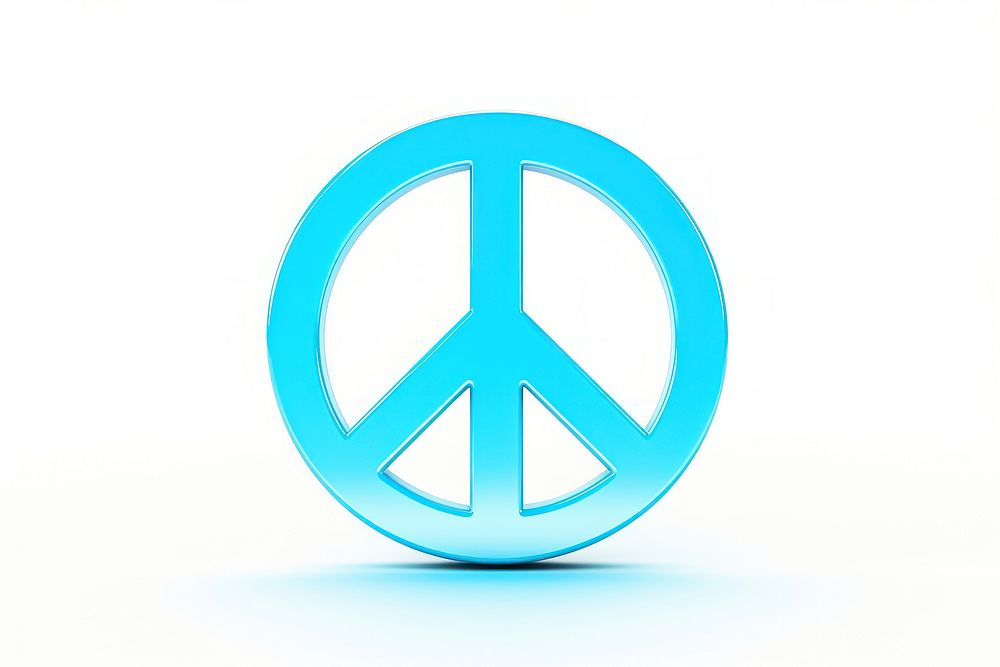 Peace symbol logo white background circle.