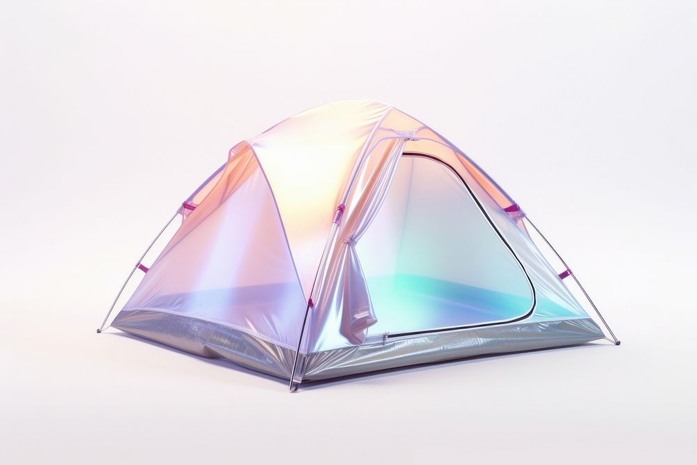 Tent camping white background recreation.