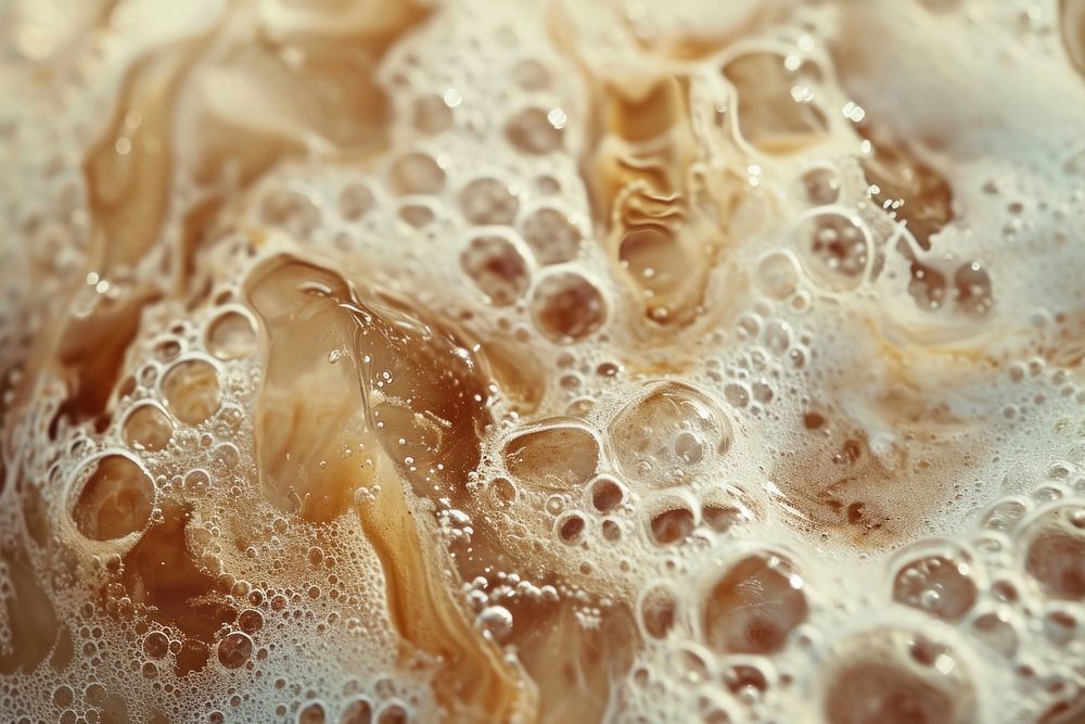 Ice coffee latte macro photography magnification backgrounds.