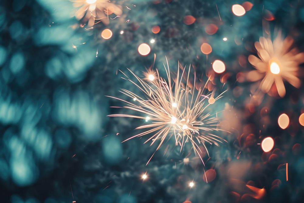 Fireworks outdoors nature light. AI generated Image by rawpixel.