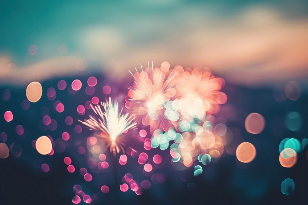 Fireworks outdoors nature sky. AI generated Image by rawpixel.