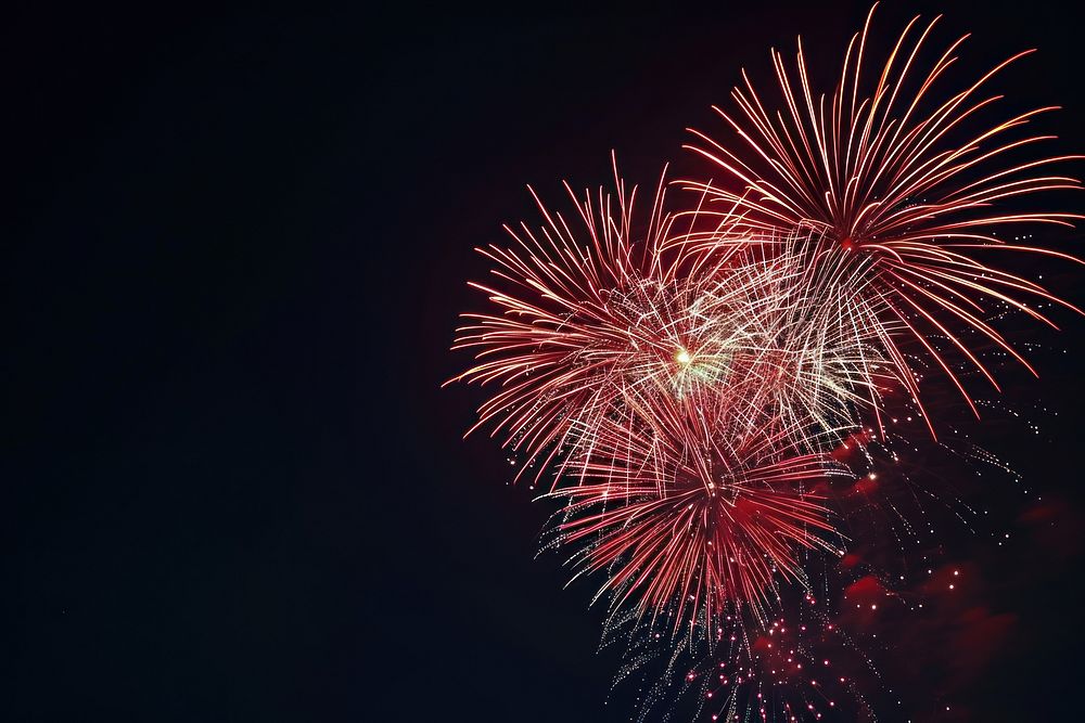 Fireworks outdoors night illuminated. AI generated Image by rawpixel.