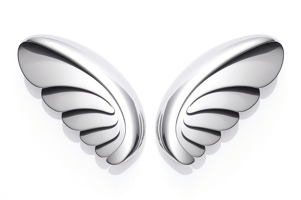 Wings Chrome material silver shiny white.
