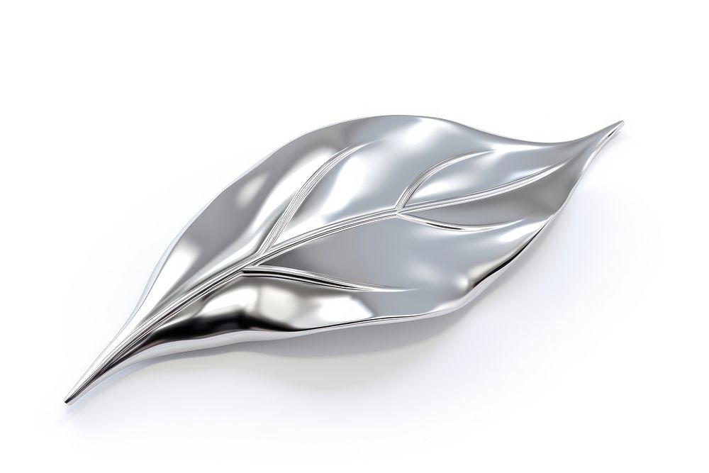 Leaf Chrome material silver jewelry shiny.