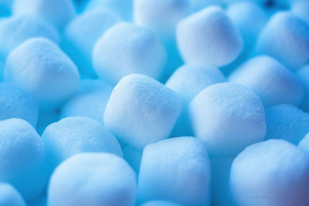 Aes thetic blue fluffy mashmallows confectionery backgrounds turquoise.