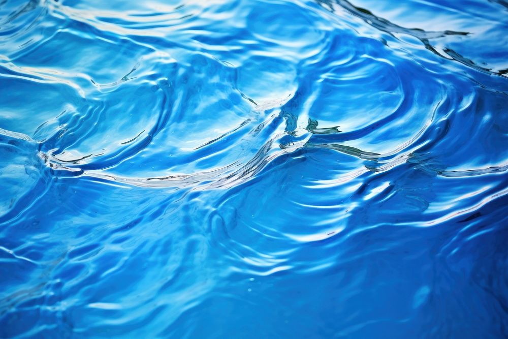 Blue water ripple outdoors nature ocean.