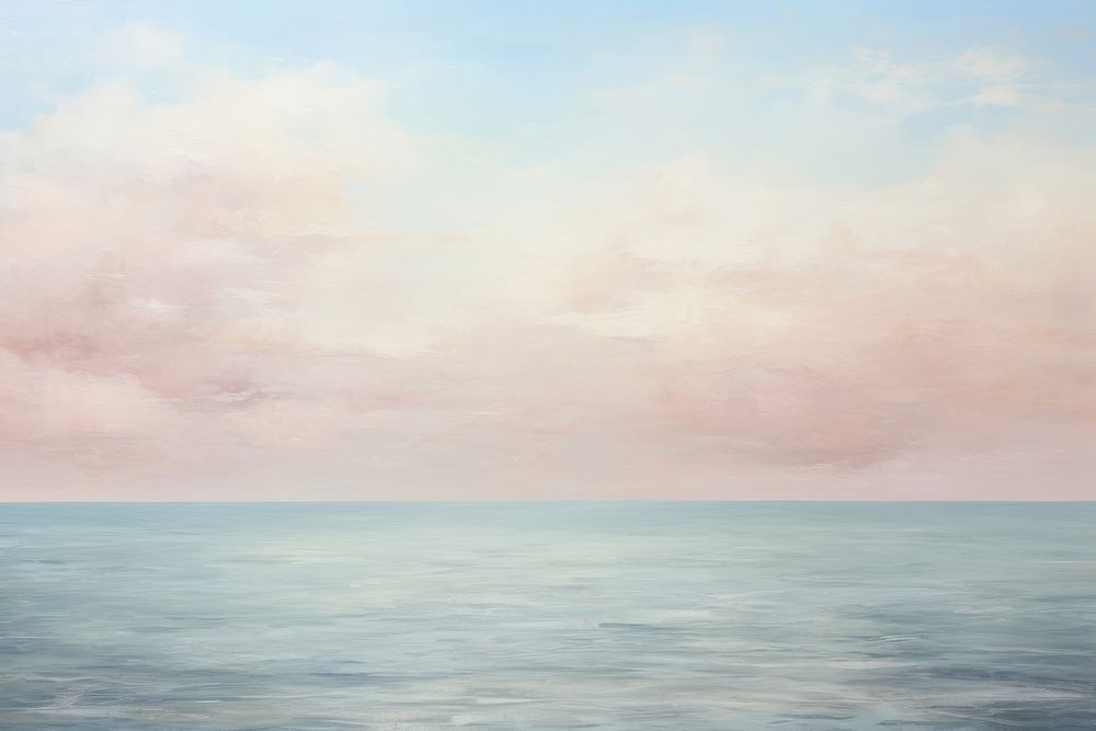  Ocean painting outdoors horizon. AI generated Image by rawpixel.