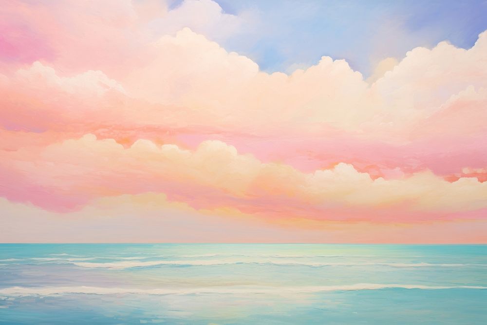  Sky outdoors painting horizon. AI generated Image by rawpixel.