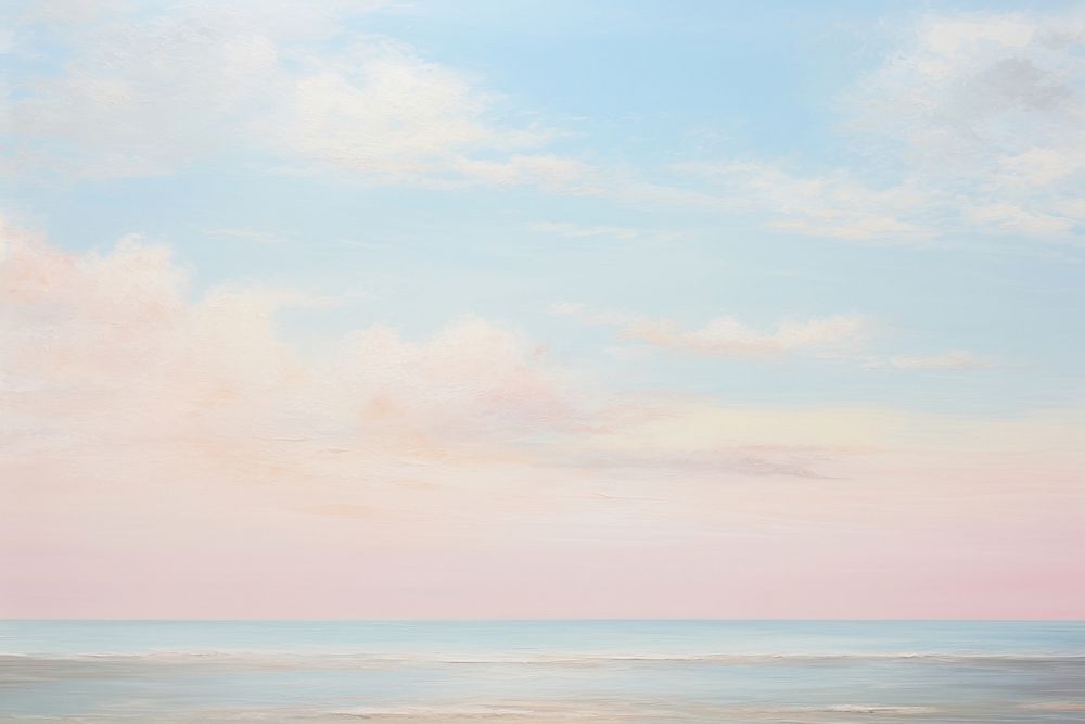  Beach sky outdoors painting. AI generated Image by rawpixel.