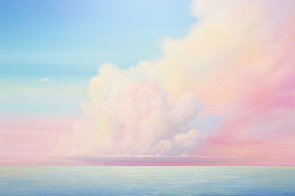  Sky outdoors painting horizon. AI generated Image by rawpixel.
