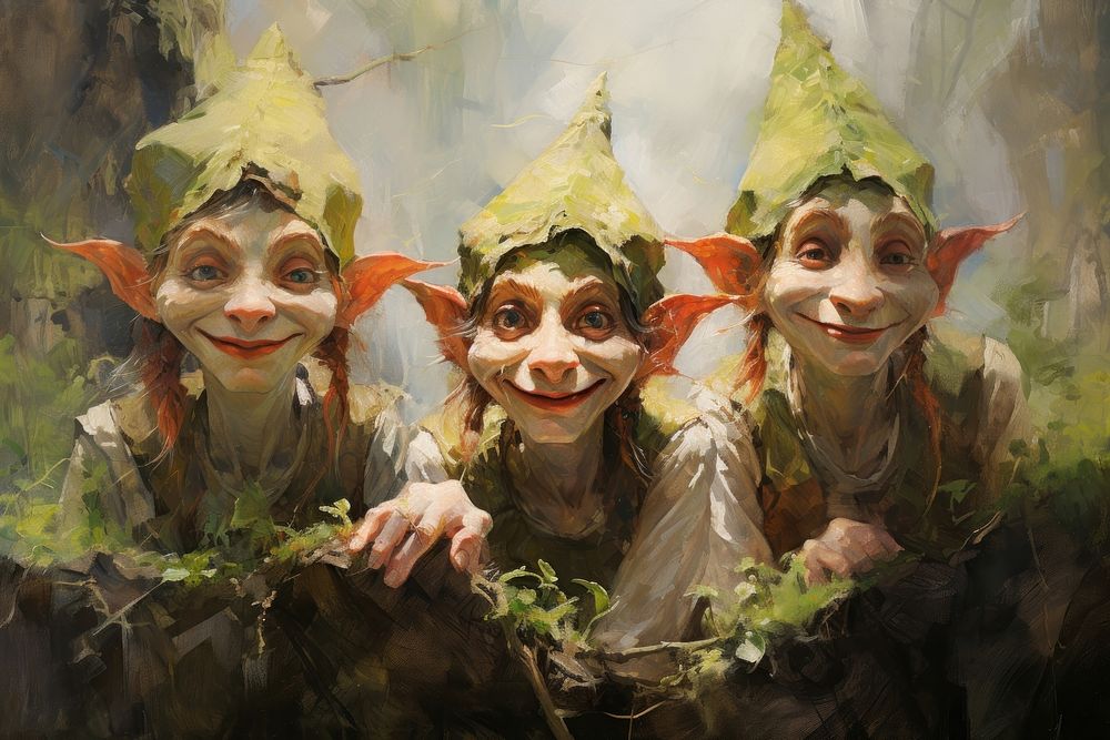 Elves portrait painting adult.