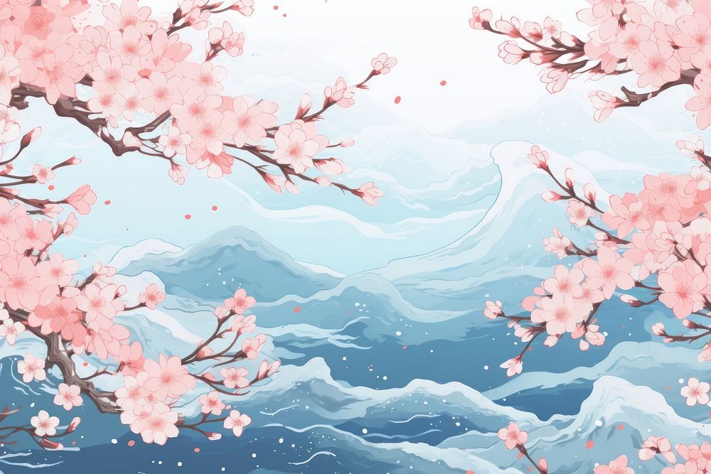Blue Sea Waves flower backgrounds outdoors.