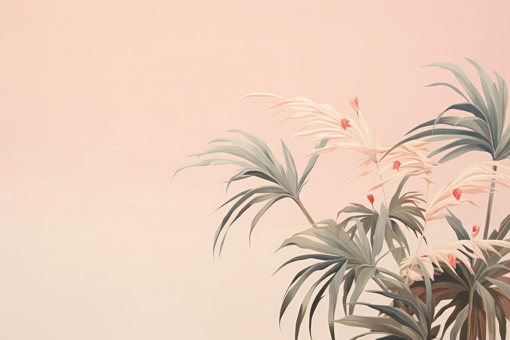 Palm tree with tropical flowers backgrounds outdoors pattern. AI generated Image by rawpixel.