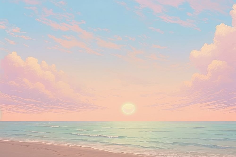  Beach sky backgrounds outdoors. AI generated Image by rawpixel.