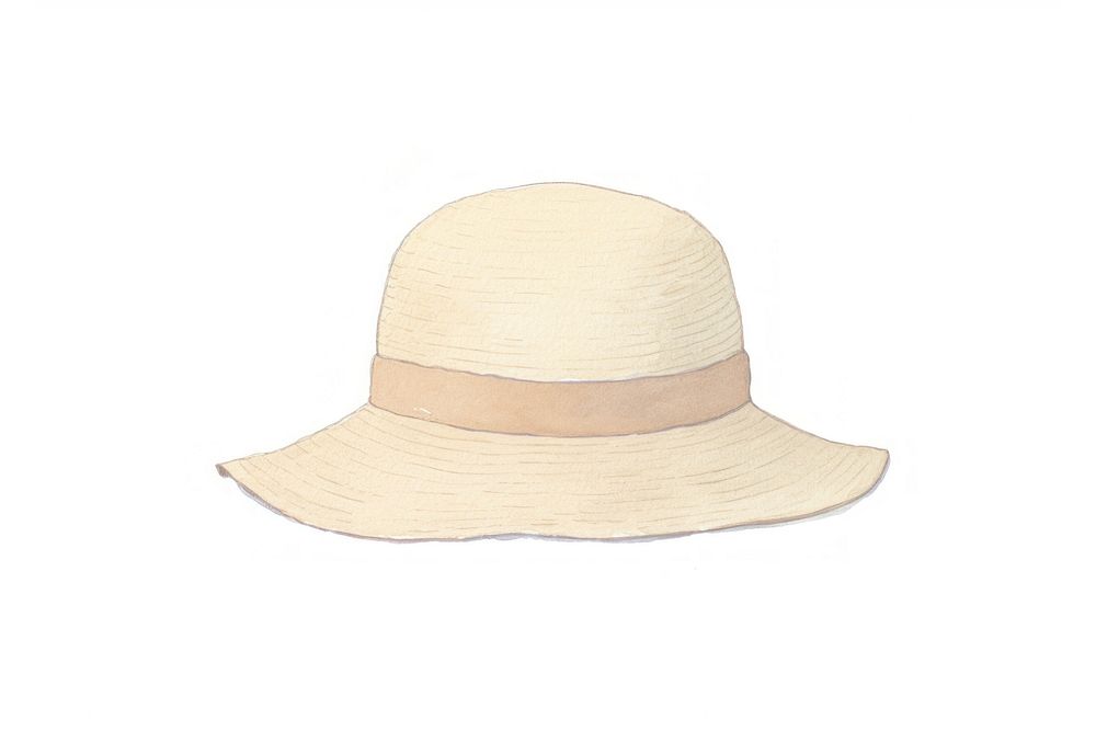Beach hat white background headwear headgear.